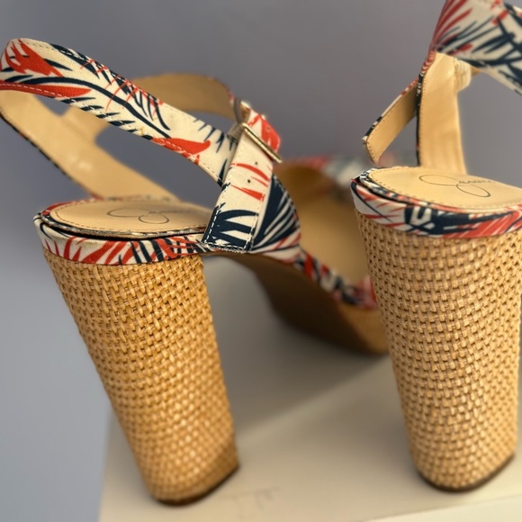 Jessica Simpson Tropical Woven Platform Sandals | Resort Vacation | Size 9 - Picture 11 of 12